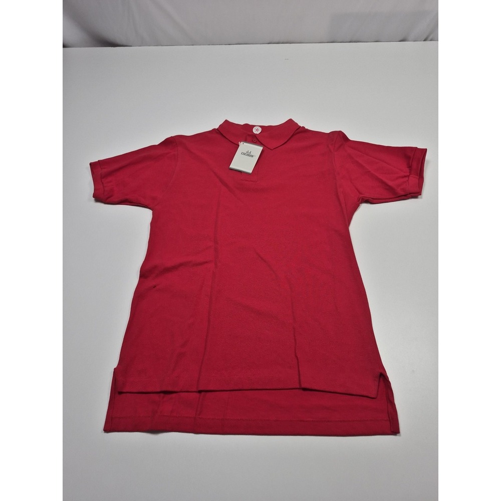 VTG J.J. Cochran Polo Shirt Mens M Red Short Sleeve Cotton Knit Made In USA NWT
